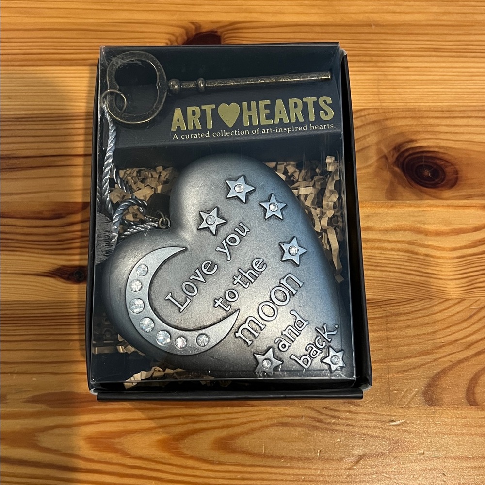 Art🖤Hearts “Love You to the Moon and Back” heart keepsake•Limited edition - Picture 2 of 9